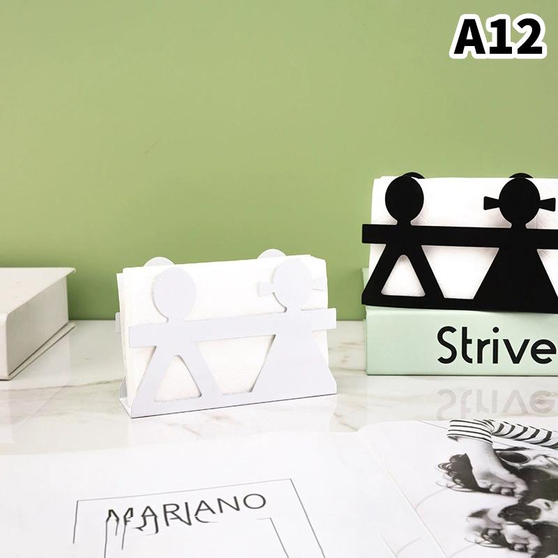 1Pc Elegant Iron Art Tissue Box Homestay Napkin Holder Kitchen Dining Tabletop Accessory For Home And Restaurant Use