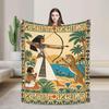 Egyptian Tapestry Queen Blanket Flannel Ancient History Decor