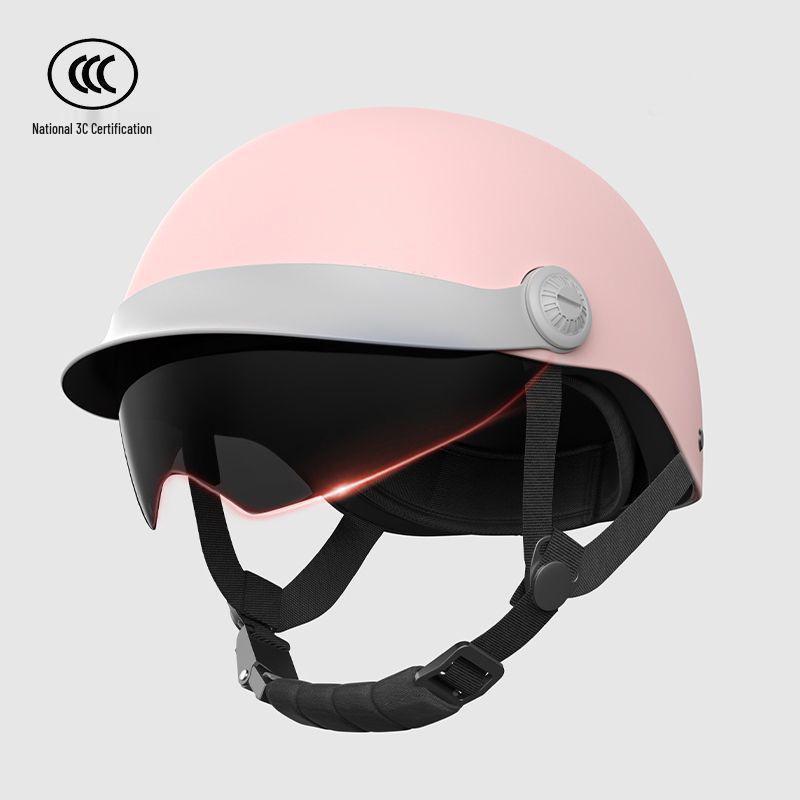 3C Certified Universal Electric Vehicle Helmet for Men & Women - Sun Protection, All-Season, Half Helmet