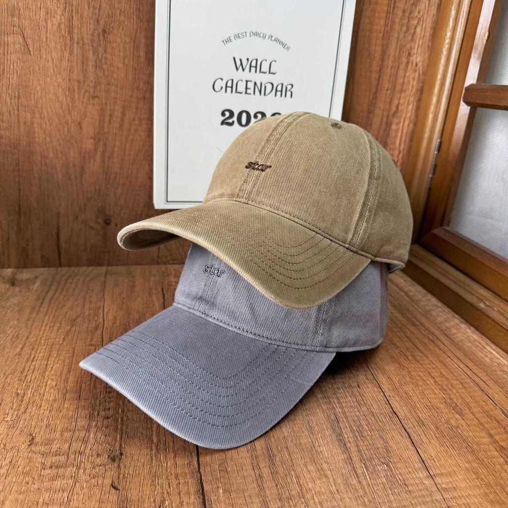 Simple Style New Washed Cap Exquisite Small Label Embroidery Soft Top Baseball Cap Daily Versatile Hat Tide