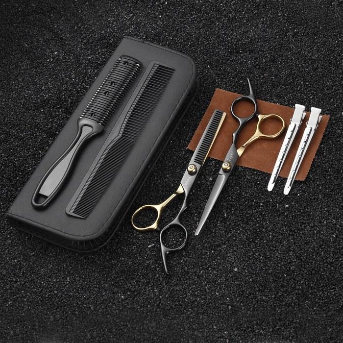 Fcysy Hair Cutting Scissors Set, 8PCS-Gold
