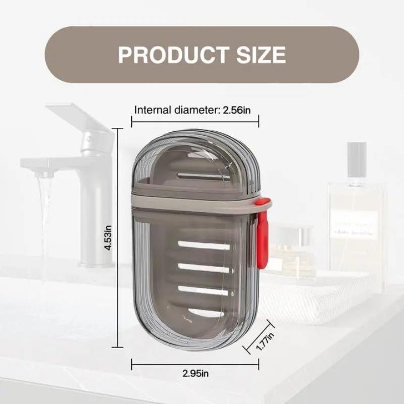 Sealed and Drainable Portable Small Soap Soap Box with Lid  Box for Business Trip Travel Soap Box Creative Travel