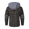 Men's Jackets Winter Hooded Warm Coat Casual Thicken Plaid Work Flannel Snap Sherpa Lined Fleece Clothing US Size