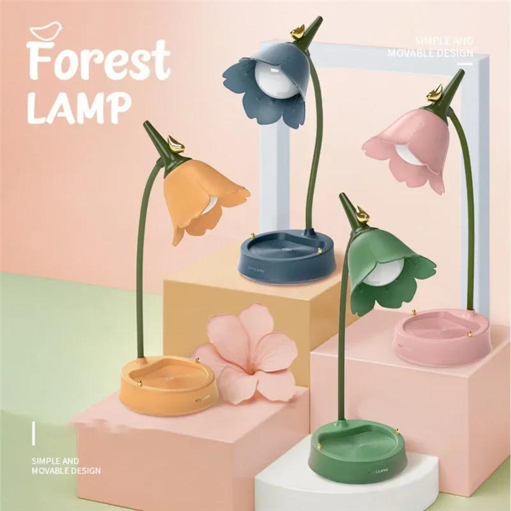 New Flower  Desk Lamp Student Bedroom Room Lighting  Reading Lamp Eye Protection Multi- Lamp Table Light