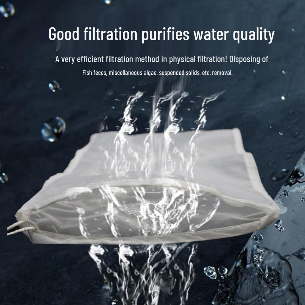Nylon Fish Tank Filter Mesh Bag - 200 & 100 Mesh for Water Purification and Fish Waste Sieve