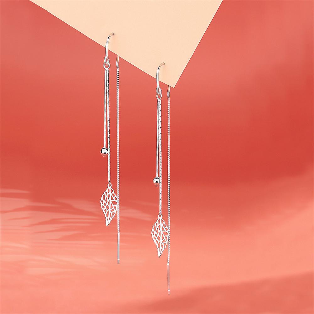 

VOQ Hollow Leaves Earrings for Women Super Fairy Long Tassel Tea Ear Chain Earring 2025 Fashion Jewelry aretes de mujer