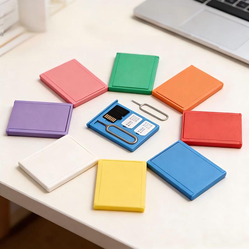 2Pcs Sim Card Storage Box Portable Secure Storage Of Phone Memory Cards 2-Slots-Sim Card+1-Slots-Cards-Pin+1-Slot Tf-Card