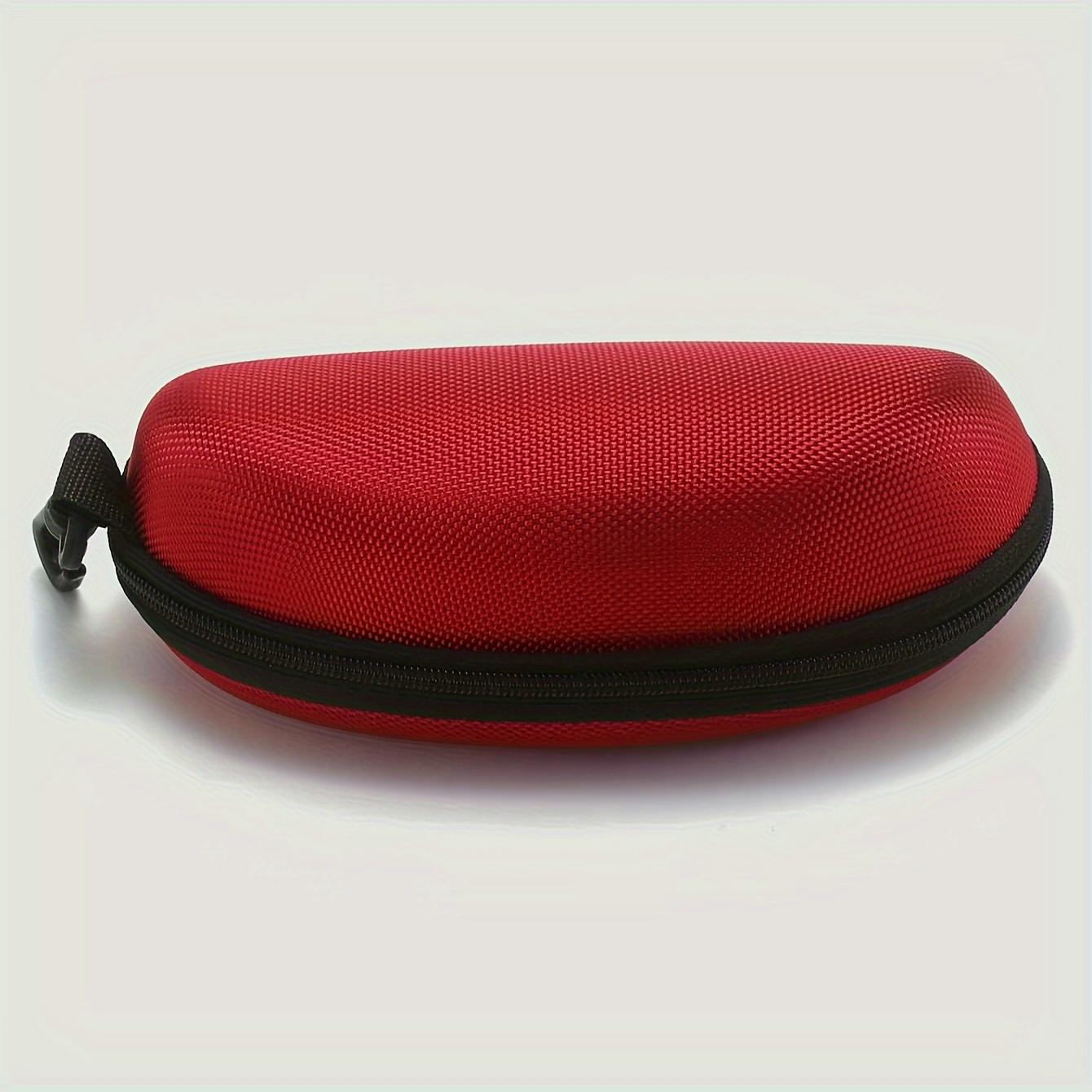 

Чехол для солнцезащитных очков на молнии, Жесткий чехол из EVA, Спортивный чехол-кошелек для очков, Портативная сумка-держатель для очков для мужчин и женщин красный