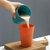 Wheat Straw Stripe Couple Water Cups Multi-Functional Milk Coffee Mug Household Plastic Mouthwash Cup Drinking Accessories