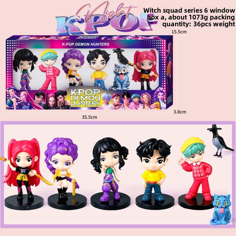 K-Pop New Demon Hunter Girl Group Men's Group Figure Model Blind Box Tide Play Doll Ornament