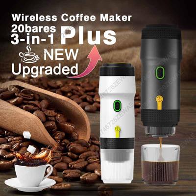 Wireless Portable Espresso Coffee Maker,3-in-1 Capsule/Powder/Electric,20Bar Fast Heat for Car Camping Travel Home Coffee Machin