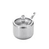 Household 304 stainless steel seasoning tank Buffet Restaurant Hotel Korean gold seasoning salt tank Seasoning storage tank