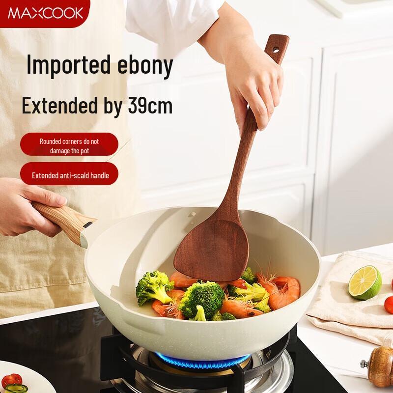 

MAXCOOK Natural Ebony Wood Wok Spatula