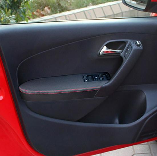 Leather Door Armrest Wrap for 2011-2018 VW Polo and Polo Cross