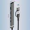 USB + Type-C 6-in-1 Hub Smartphones Tablets Computers Multi-Port Adapter OTG Card Reader
