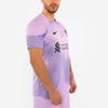 Nike 2022/2023 Season Liverpool Letter Logo Print Round Neck Short Sleeve Soccer Jersey Men Tops Purple DJ7681-582