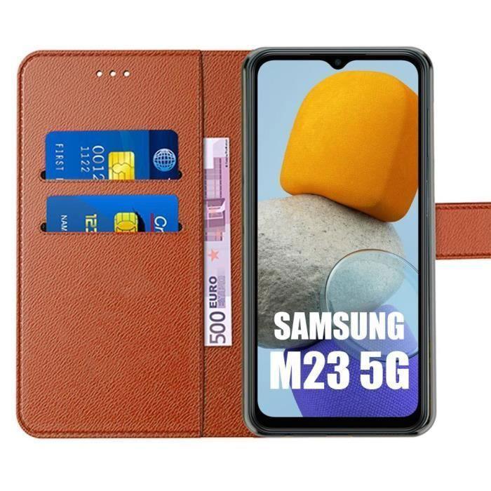 Coque Intégrale pour Samsung Galaxy M23 5G - BOOLING - Marron - Semi-rigide - Silicone, PU
