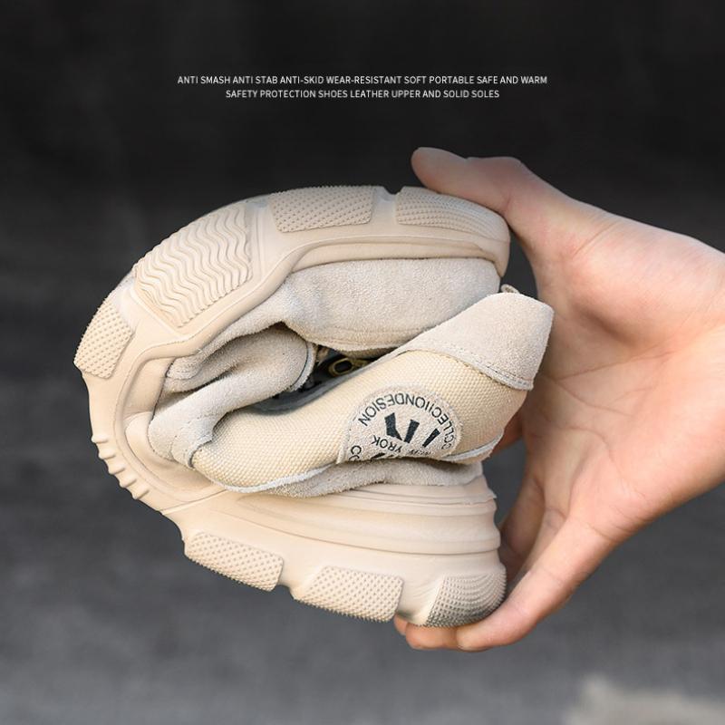 New Autumn and Winter Men's Warm Leather Boots Plus Velvet Thick Men's Non-slip High-top Martin Boots