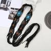 Hot Girl Cowgirl Waistband Western Woven Bohemian Style Tie Belt with Woven Beads Cowgirl Girls Waistband