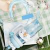 X&W 1200ml Large Capacity Drinking Cup with Straw Tea Separator Cartoon Pattern Cup Sleeve Juice Cup Seal Leakproof Space Cup