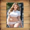Metal Poster Vintage Lady 20x30cm Home Wall Decor