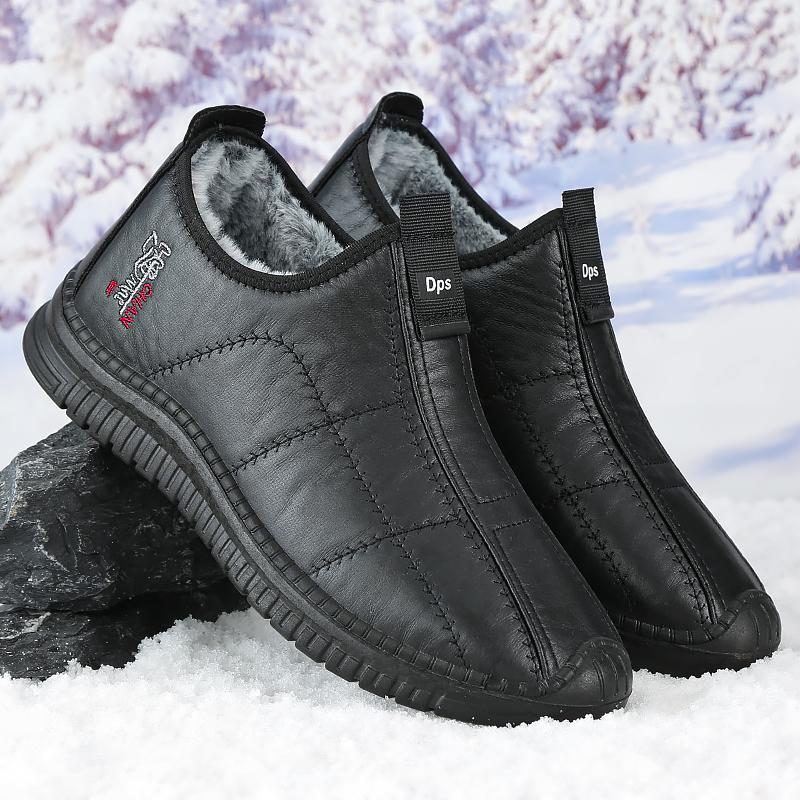 2025 Inverno Nuovo Uomo Stivali da Neve Antiscivolo Resistente al Freddo Comfort Caldi Mocassini Bassi Scarpe Semplici in Cotone