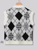 Women's Argyle Knit V-Neck Pullover Vest for Autumn/Winter