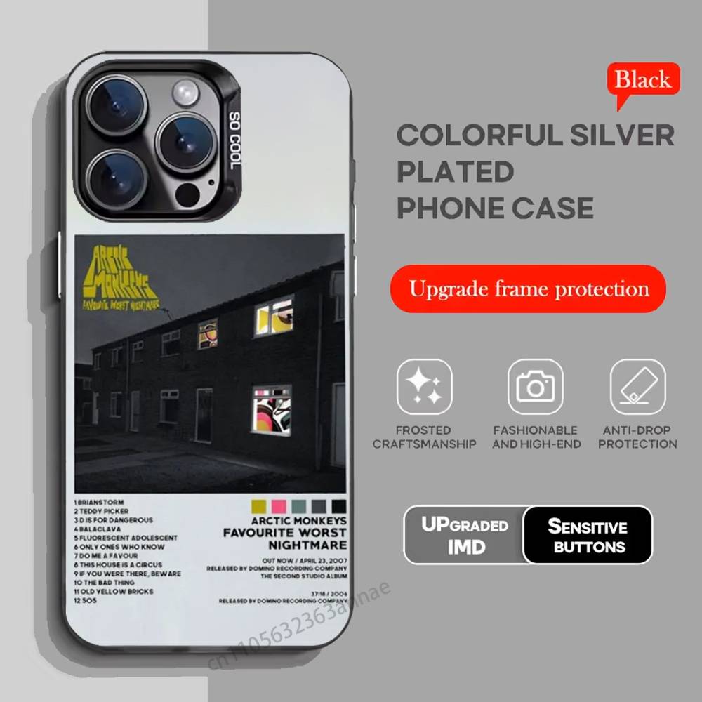 Fashion Arctic Monkeys Phone Case for iPhone 15 16 Pro Max  Air SE 11 13 Pro 14 Plus 12 11Pro 15Pro Max 16e Cover