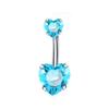 Blue Series Stainless Steel Butterfly Navel Ring - Fashionable Japanese Korean Sexy Goddess Jewelry
