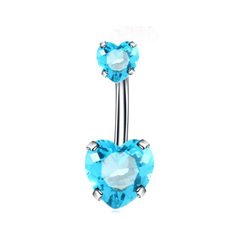 Blue Series Stainless Steel Butterfly Navel Ring - Fashionable Japanese Korean Sexy Goddess Jewelry
