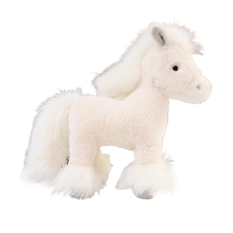 

25/30cm Kawaii Horse Plush Toys Lovely Simulated Pony Dolls Stuffed Soft Animal Toy Birthday Gift 25cm белый