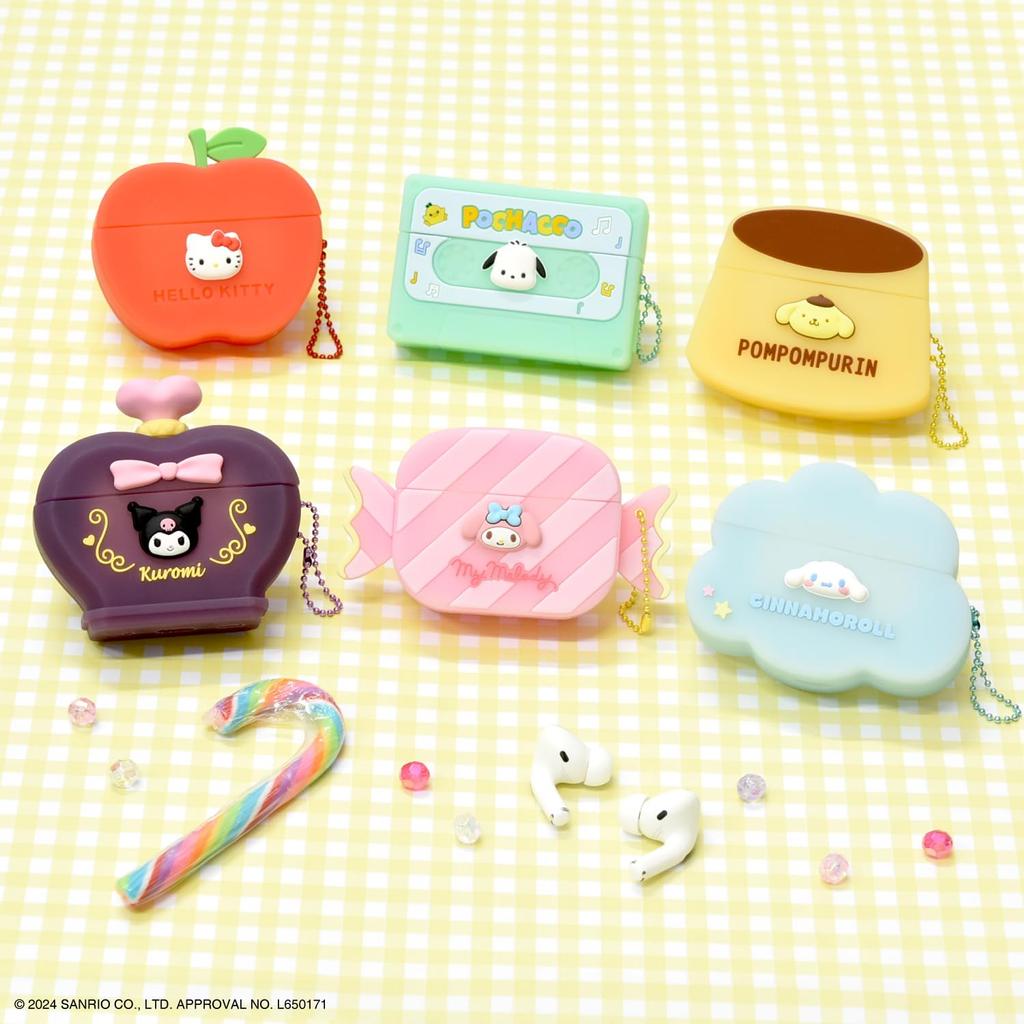 Gourmandies Sanrio Characters AirPods Pro Pro Silicone Pochacco (2nd Generation)/AirPods Case, (SANG-425PC)