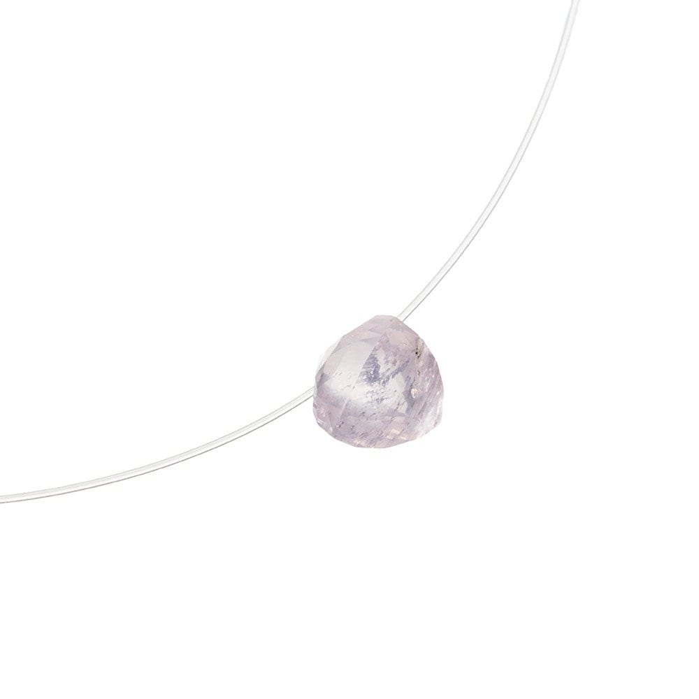 Rose Quartz Floating Necklace
