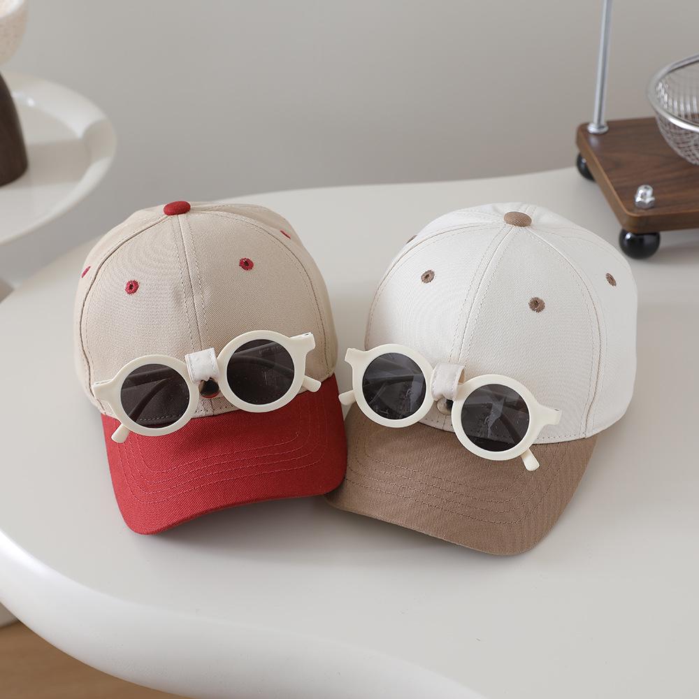 Kids' Color Block Sun Protection Duckbill Baseball Cap