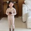 A Kids Thermal Underwear Set Cartoon Cotton Homewear 3-8 Years Old