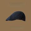 Four seasons pure cotton forward hat solid color retro British style newsboy hat women's simple and versatile literary beret men