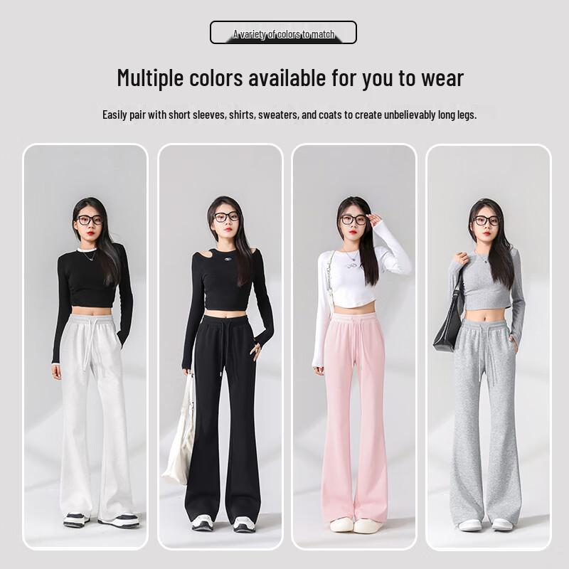 MJ STYLE Women's High-Waist Flared Sweatpants