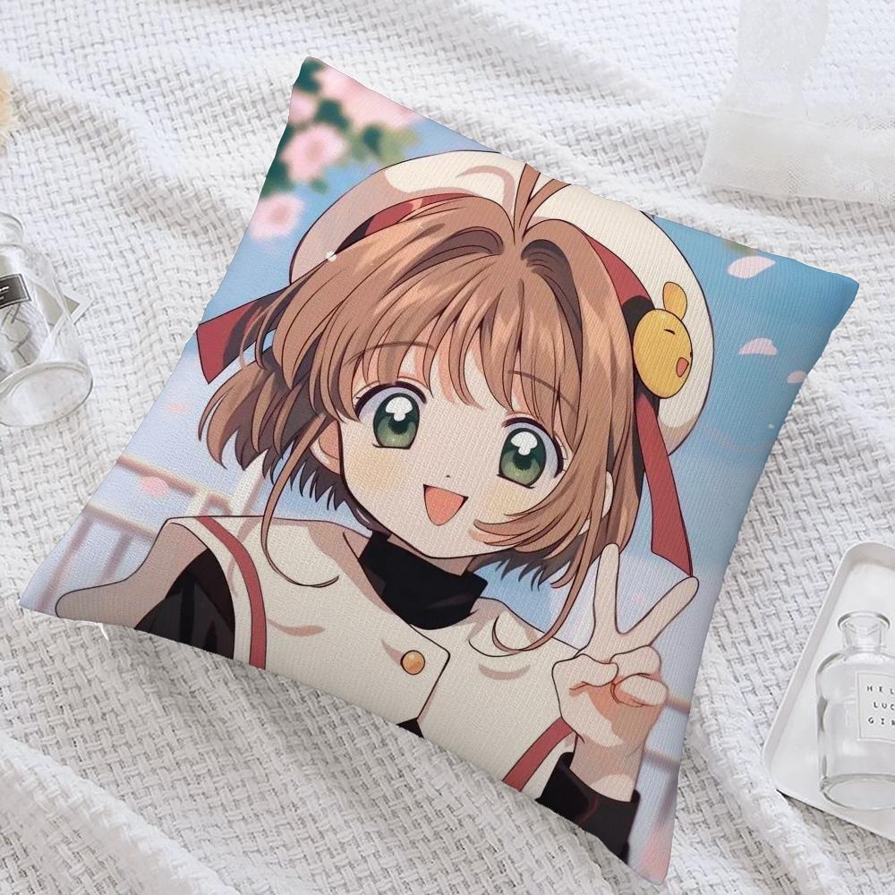 Anime C-Cardcaptor S-Sakura Pillow Case Sofa Decorative Home Double-sided Printing Short Plush Cushion Cover Throw Pillow Cover