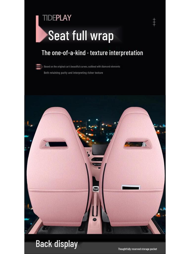 Panda Mini Cute Girl Car Seat Cover - Universal Full Coverage, All Seasons