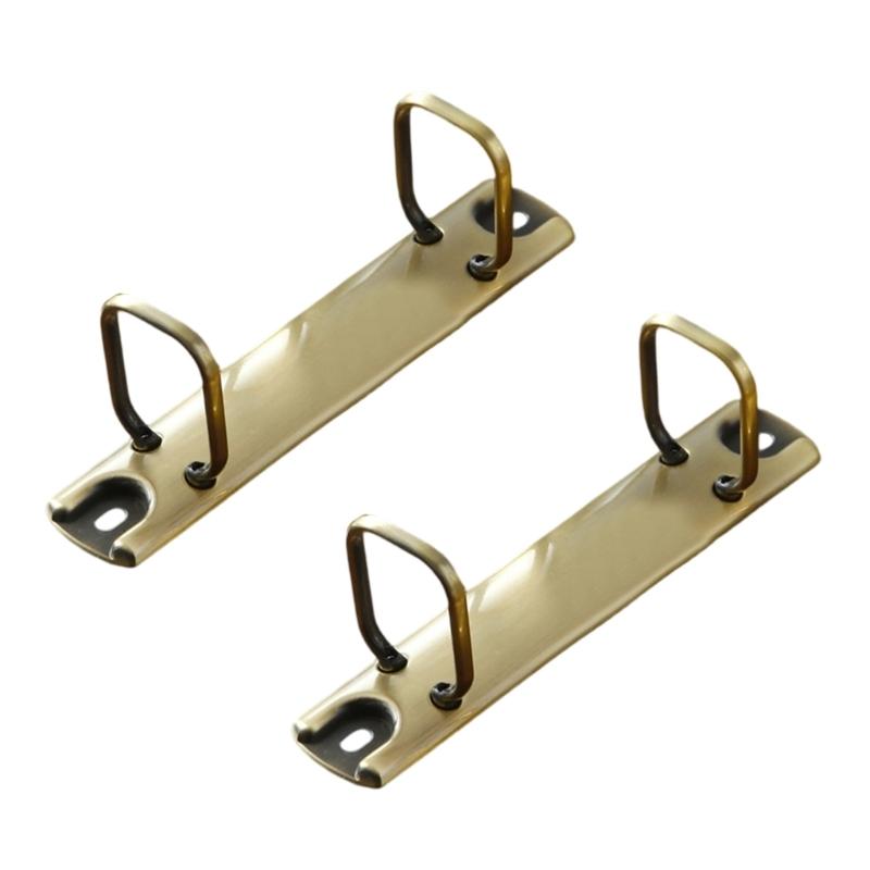 

2Pcs Double Square Rings Metal Binding Clip Two Hole Metal Binding Rings For Paper Document Organization Office Supplies