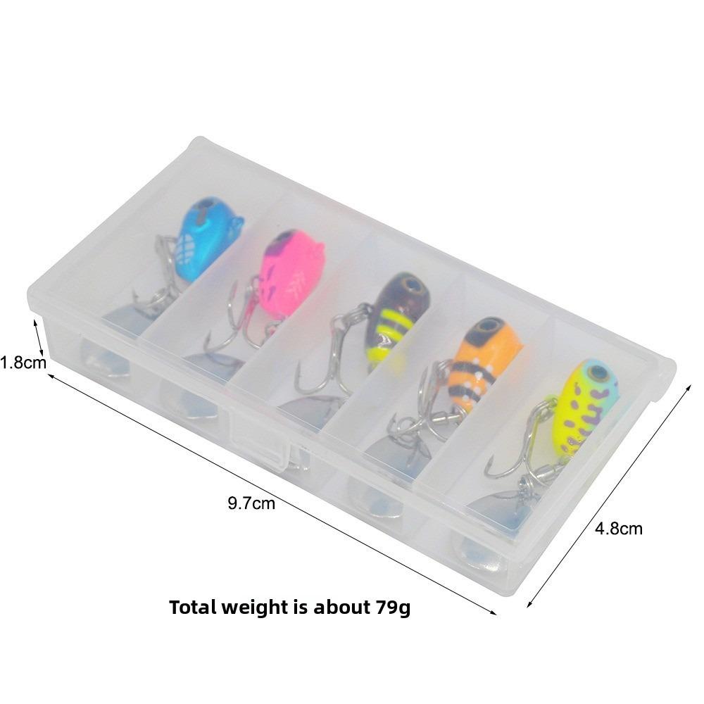 

5 шт./Коробка Металлическая Виб Рыболовная Приманка 5 см 10 г Береговая Забросная Приманка Каст Джиг Приманка Береговая Рыбалка 5pcs/Box