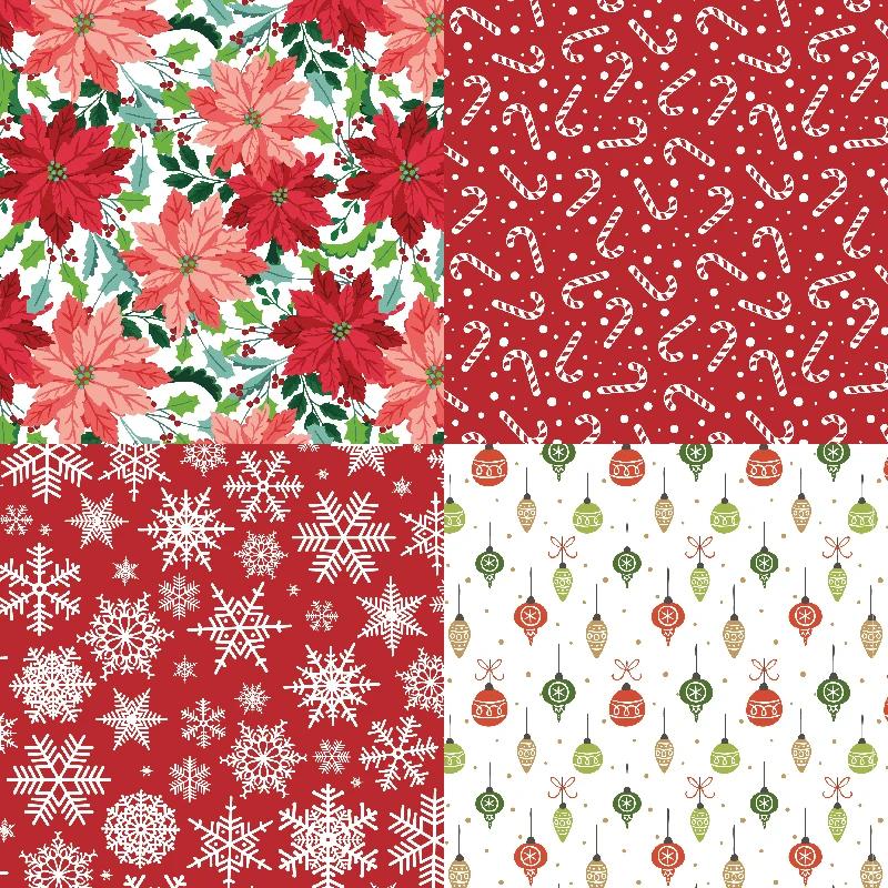 Classic Christmas Scrapbook Paper Scrapbooking Patterned  Pack DIY Craft Background  12sheets/24 Sheets 6"X6"