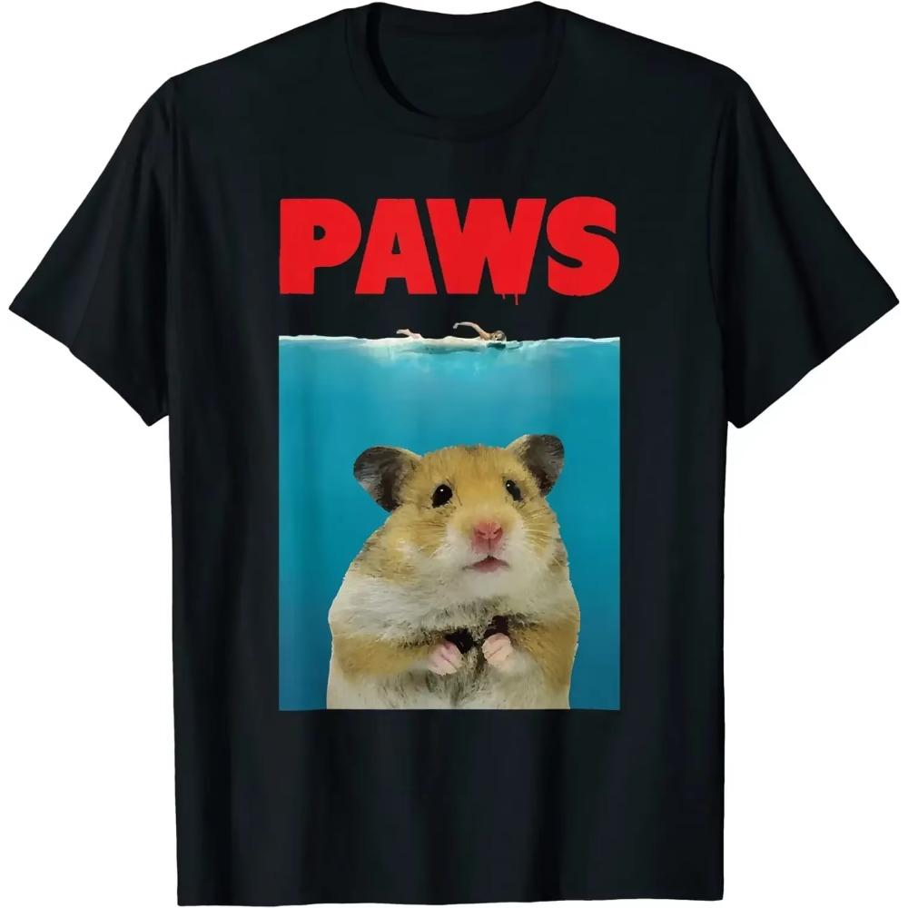 Paws Hamster Men Clothing Cute Animal T-Shirt Parody Lover Gifts Harajuku Cotton Daily Four Seasons Tees