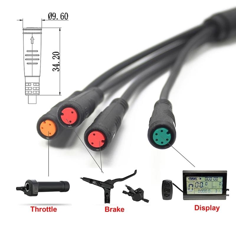 Kabel łączący 1T5 9-pinowy do elektrycznego skutera, do przepustnicy, wyświetlacza, kontrolerów, z obsługą hamulca i przepustnicy