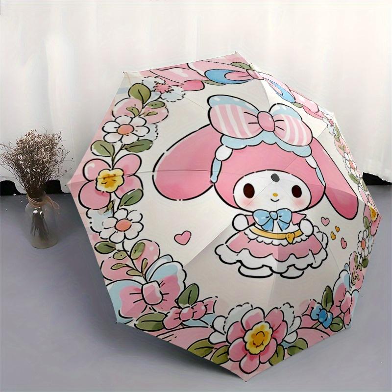1pc Pink My Melody Automatic Opening and Closing Umbrella - Lightweight 3-Fold Design, Suitable for Fans, Travel, Daily Use - Official Product, Intere