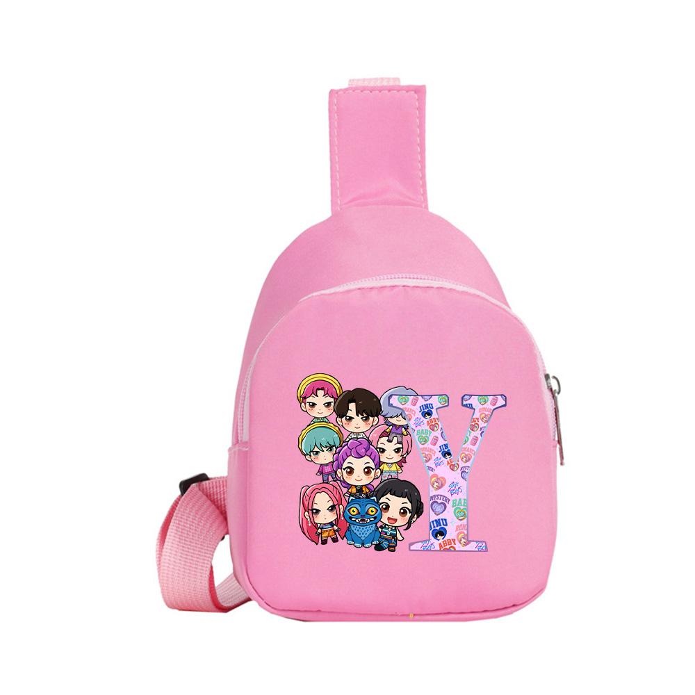26 Lettere Inglesi K-Pop Demon Hunters Borse a Tracolla Stampate Borsa a Spalla per Bambini Regali per Bambini Mini Regalo per Bambino Portafogli e Borse Carini Borsa a Petto per Bambini