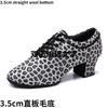 Leopard Latin Dance Shoes Jazz Tango Salsa Woman Modern Ballroom Dance Shoes Teacher Shoes 3.5cm/5cm Heels Dance Sneakers