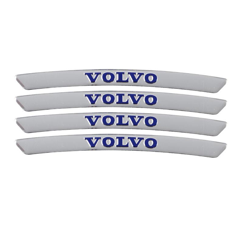 4pcs Aluminium Car Wheel Hub Rims Stickers Decoration Emblem Accessories For Volvo Rdesign XC60 XC40 V60 V40 EX30 XC90 S60 C30