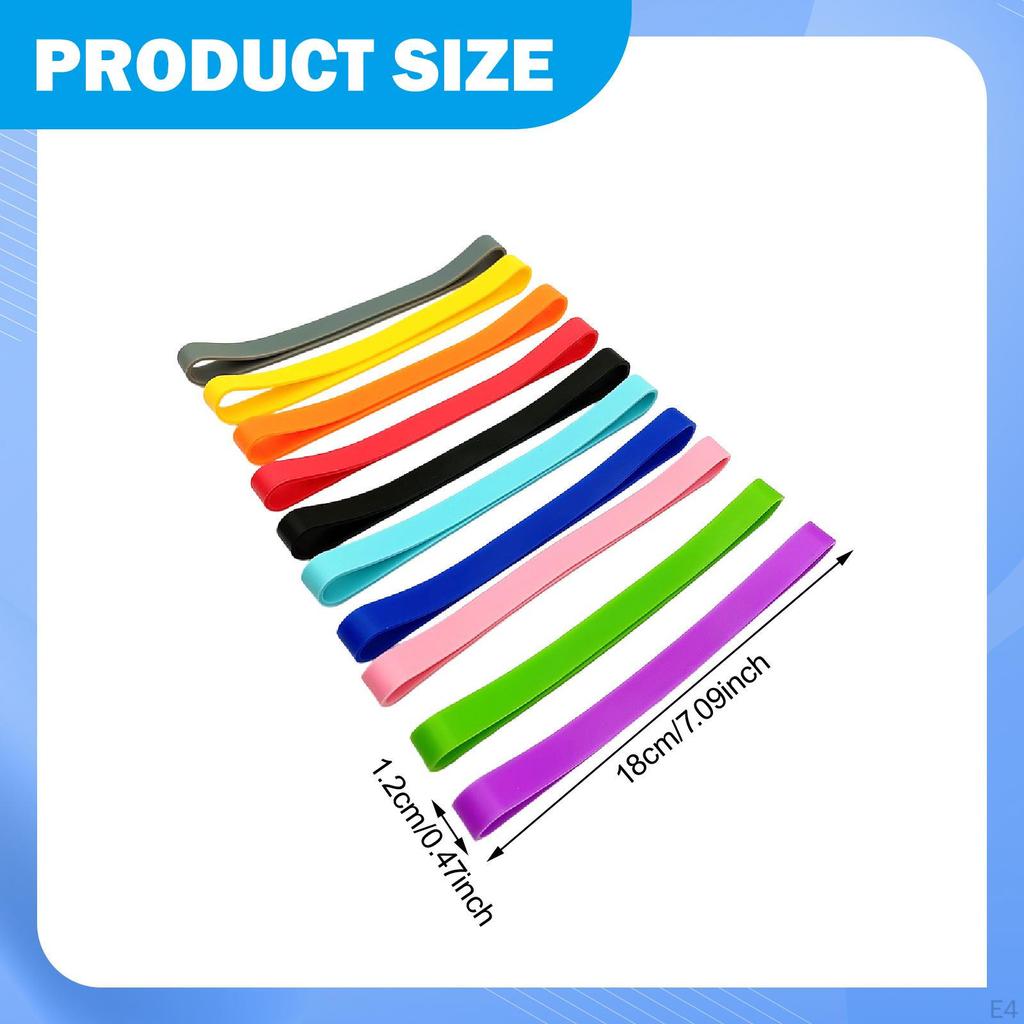 10Pcs Silicone Bands for Packing Tableware And Household Items