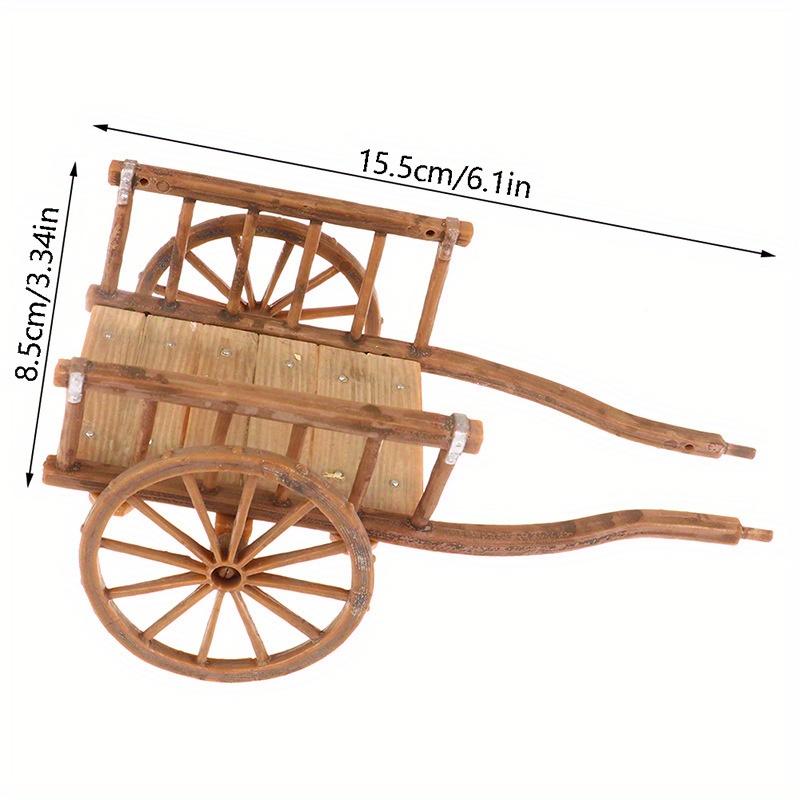 1pc 1:12 Dollhouse Miniature Simulation Assembled Cart Model Furniture Accessories For Doll House Garden Decor DIY Accessories